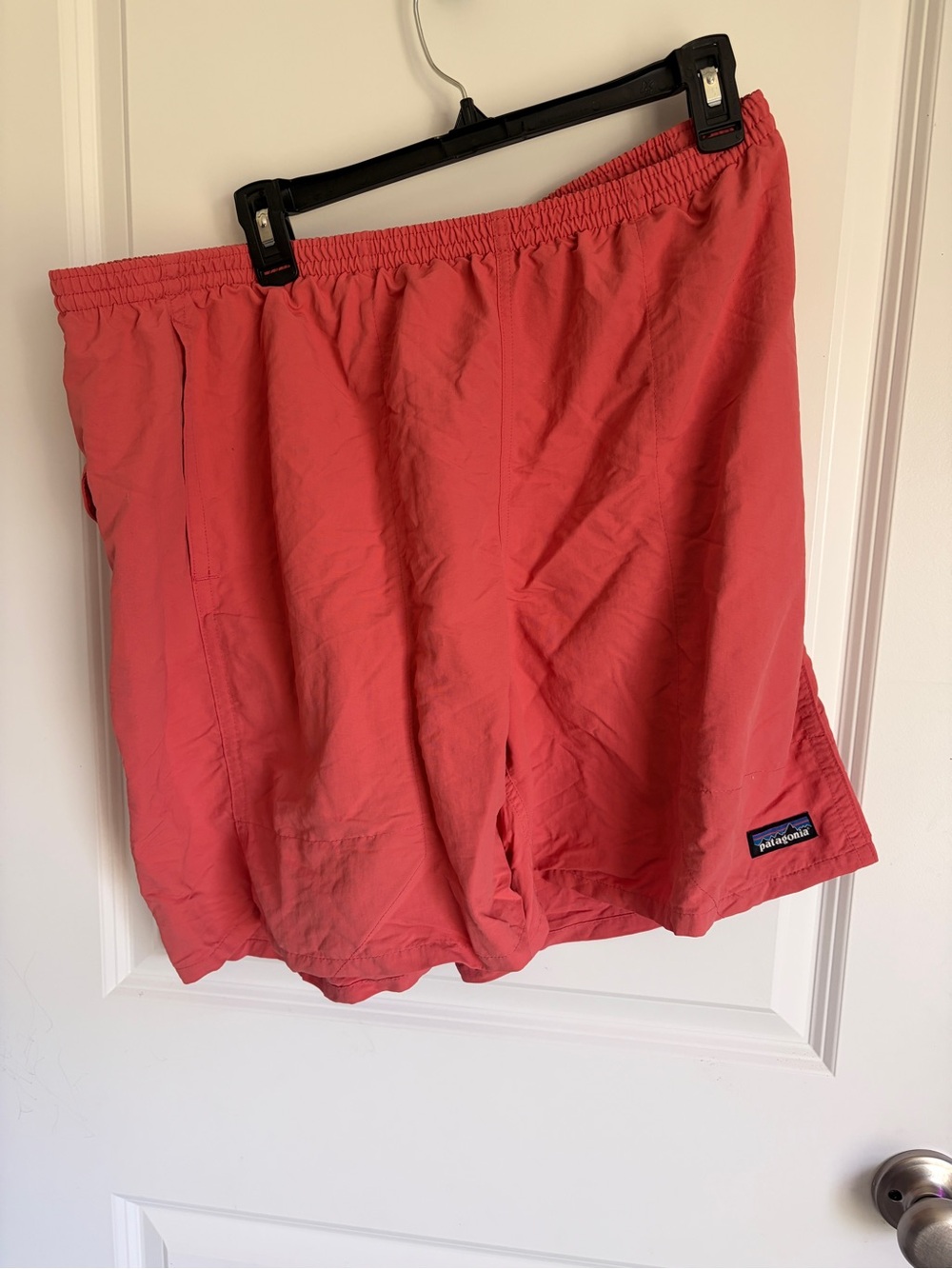 Patagonia Men’s Coral-Red Elastic Waist Hybrid Shorts